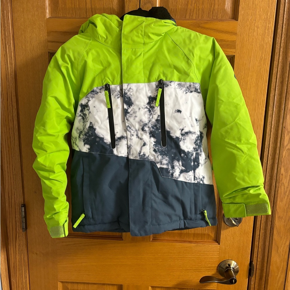 686 Kids Lime and Gray Puffer Jacket